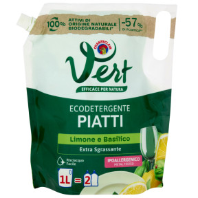Засіб для миття посуду Chanteclair Vert Limone e Basilico, 1 л 